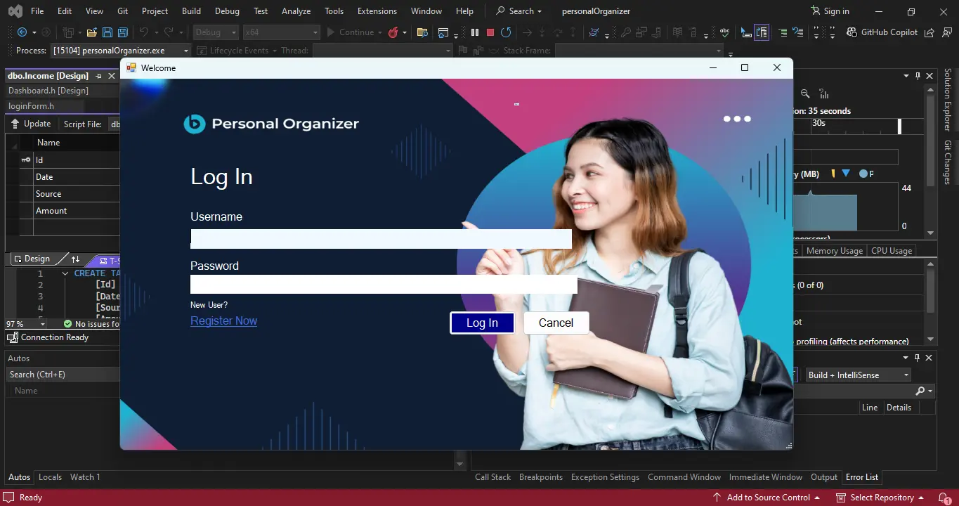 Personal Organizer – Desktop Application